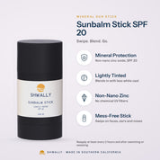 Shwally Sunbalm Stick – Lightly Tinted SPF 20 benefits