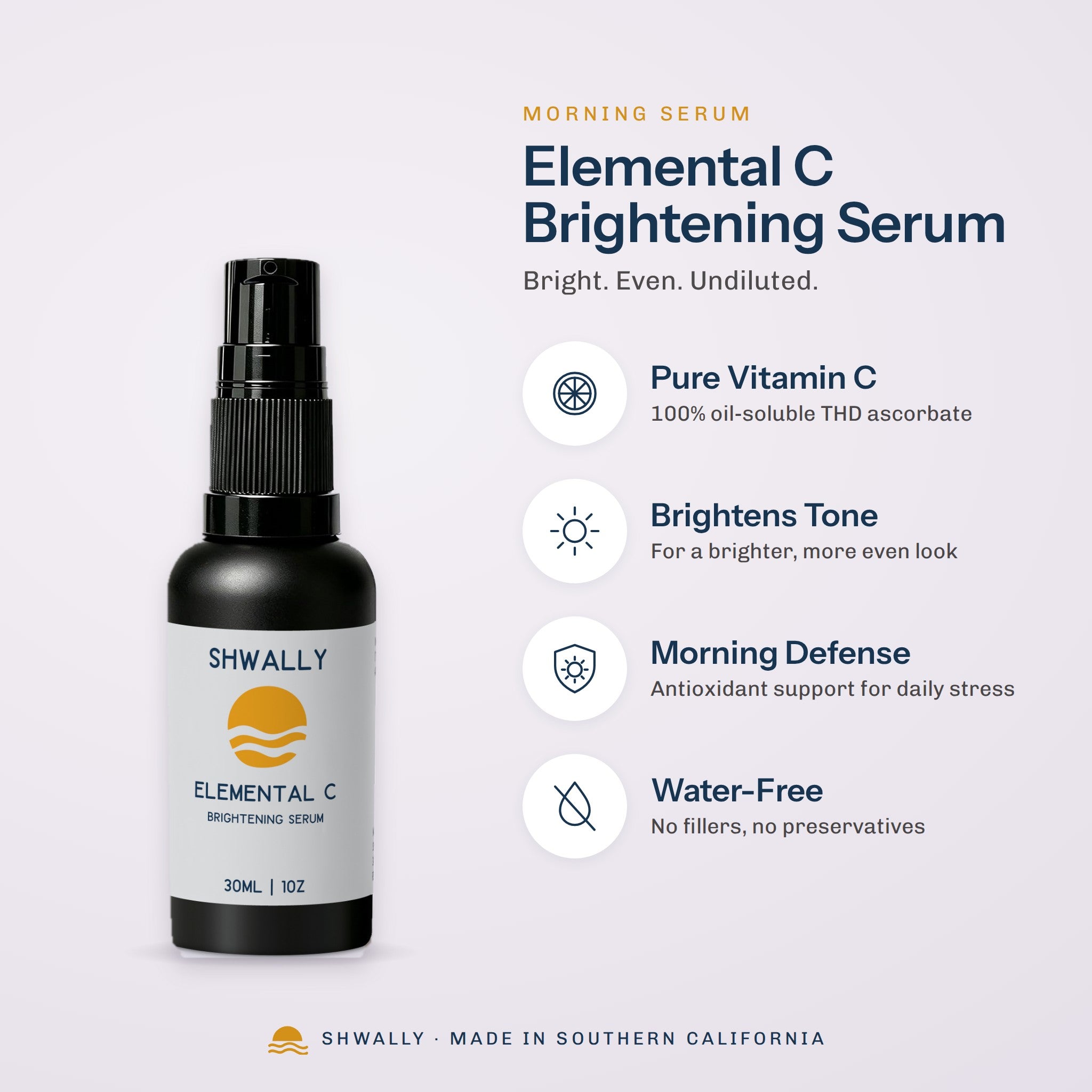 Shwally Elemental C Brightening Serum benefits