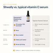 Shwally Elemental C Brightening Serum comparison