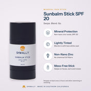 Shwally Sunbalm Stick – Lightly Tinted SPF 20 benefits