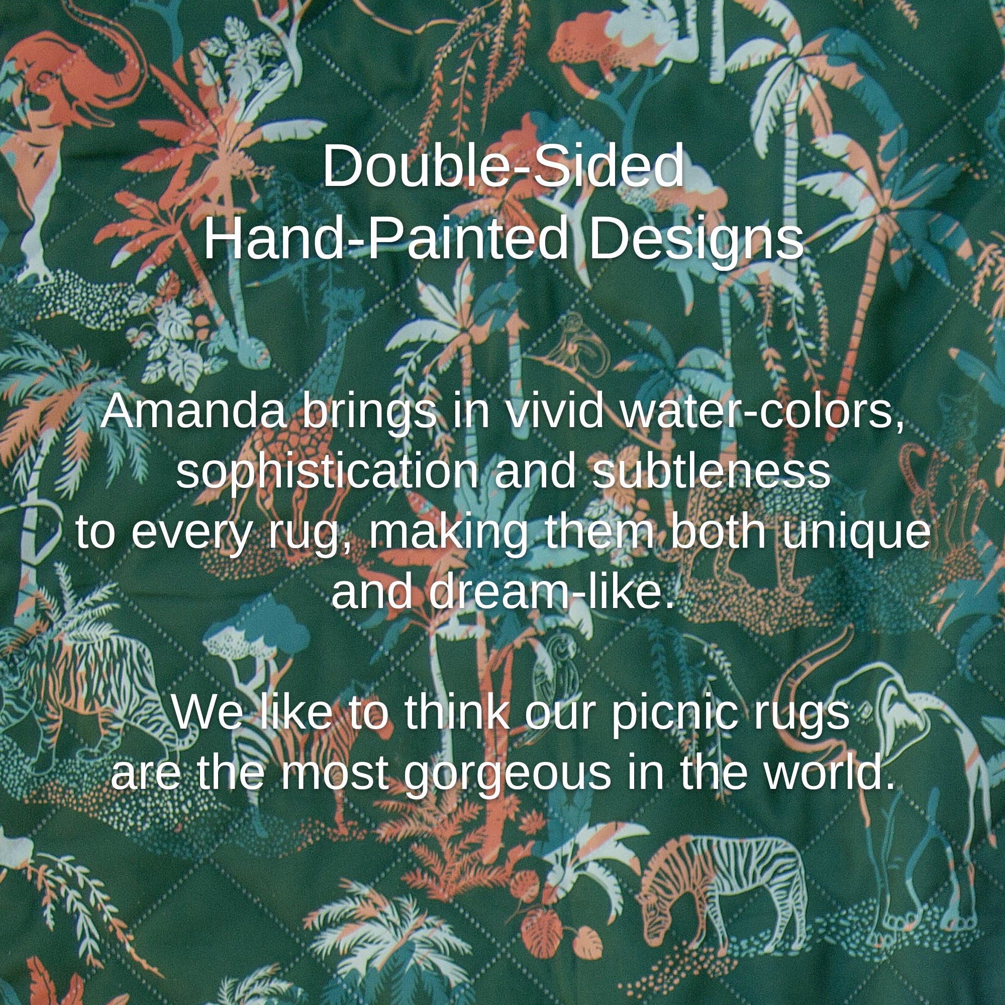 The Shwally Picnic Blanket - Wavy Rainbows