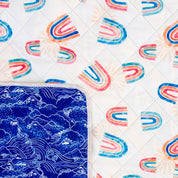 The Shwally Picnic Blanket - Wavy Rainbows